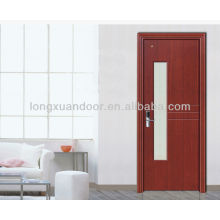 Puerta de madera para baño o cocina, diseños de puertas de madera de vidrio